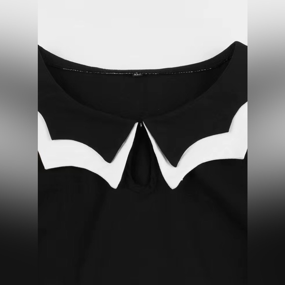 New Adult Wednesday Addams style bats and webs dress - Picture 4 of 8